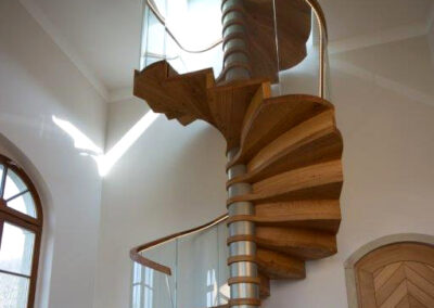 Treppenverglasung einer Turmspindel